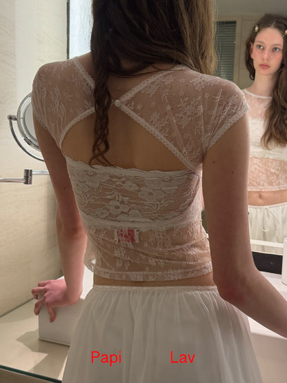 LIGHT PINK MELLOW LACE TOP