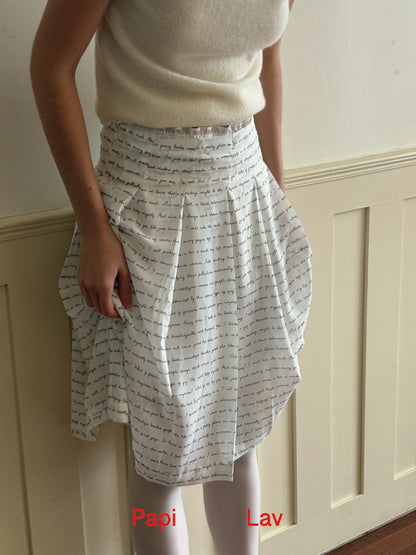 DIARY PRINT DIARY PLEATED SKIRT