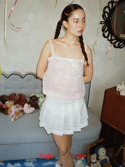 PINK BELLA BOW TOP