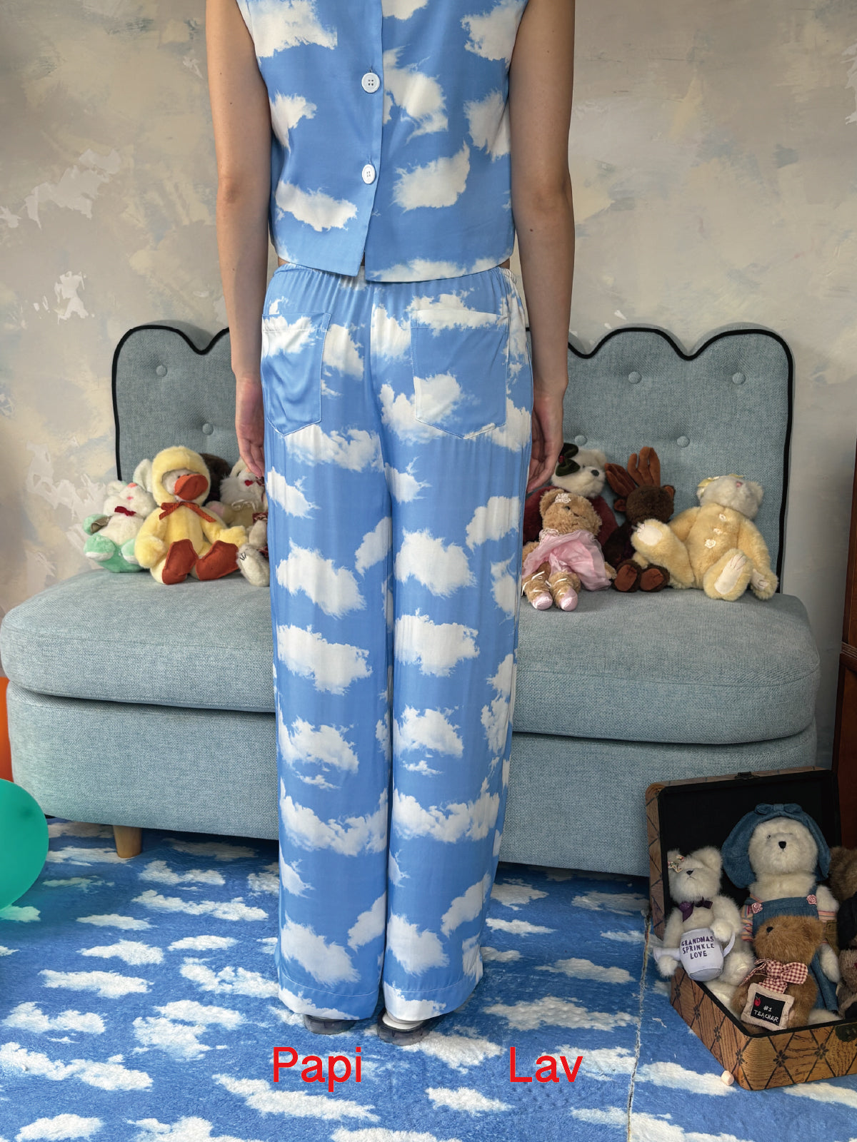 SKY PRINT SLEEPYHEAD PANTS