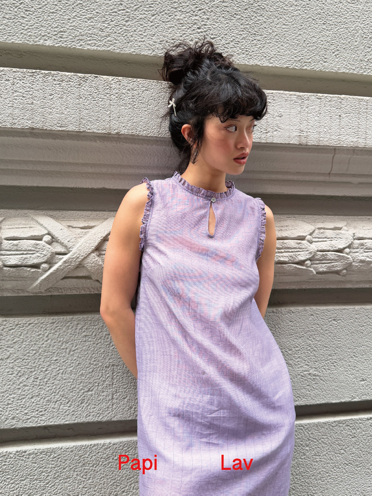 PURPLE CHECK LILI DRESS x GARBO