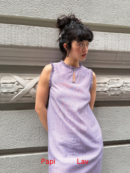 PURPLE CHECK LILI DRESS x GARBO