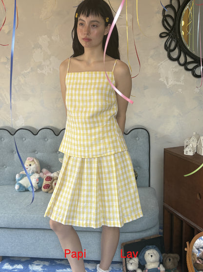 YELLOW GINGHAM SALLY TOP