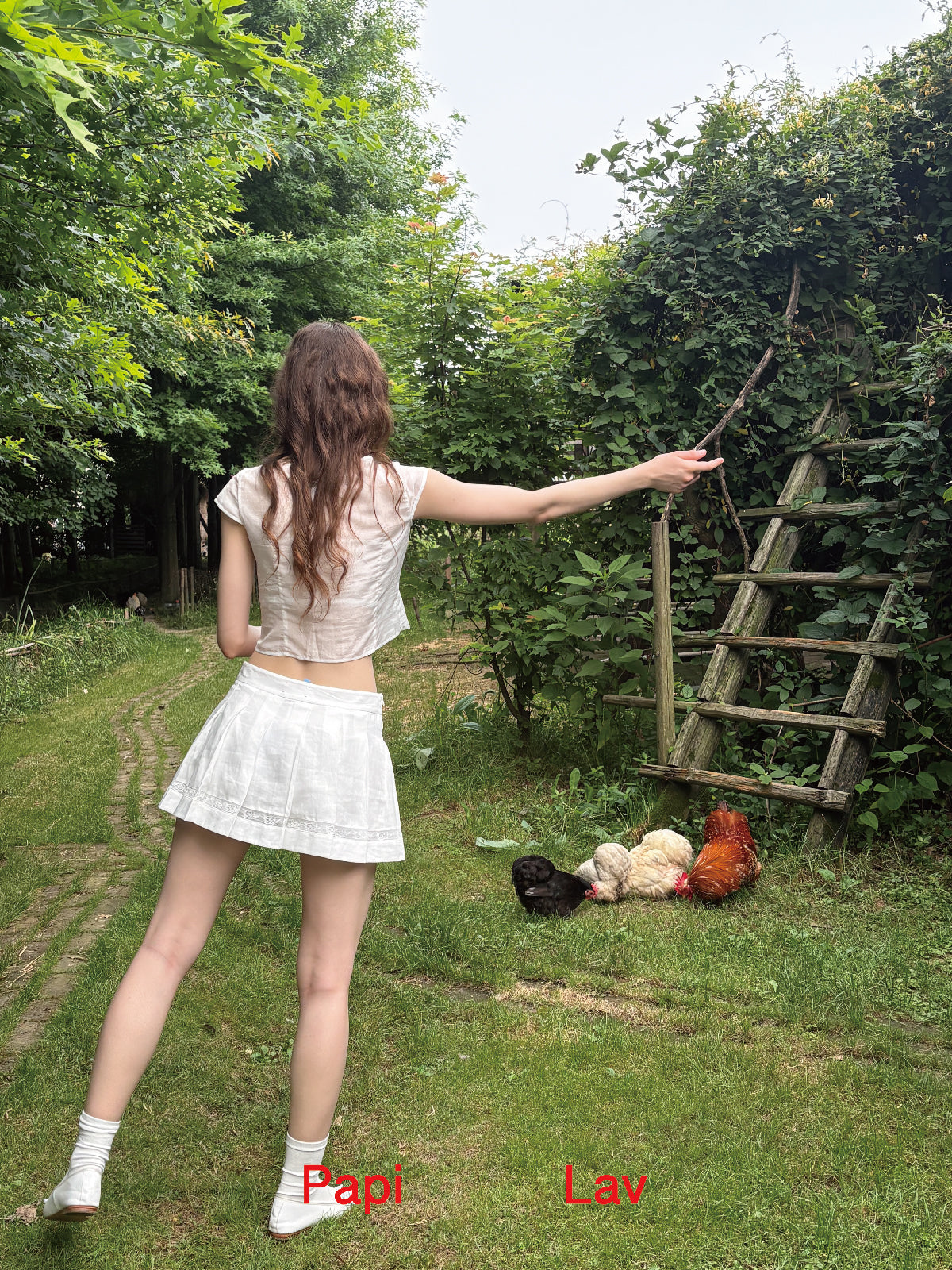 WHITE POLKA DOT ANGEL TOP