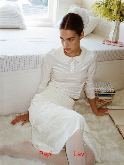 WHITE GENTLE TOP