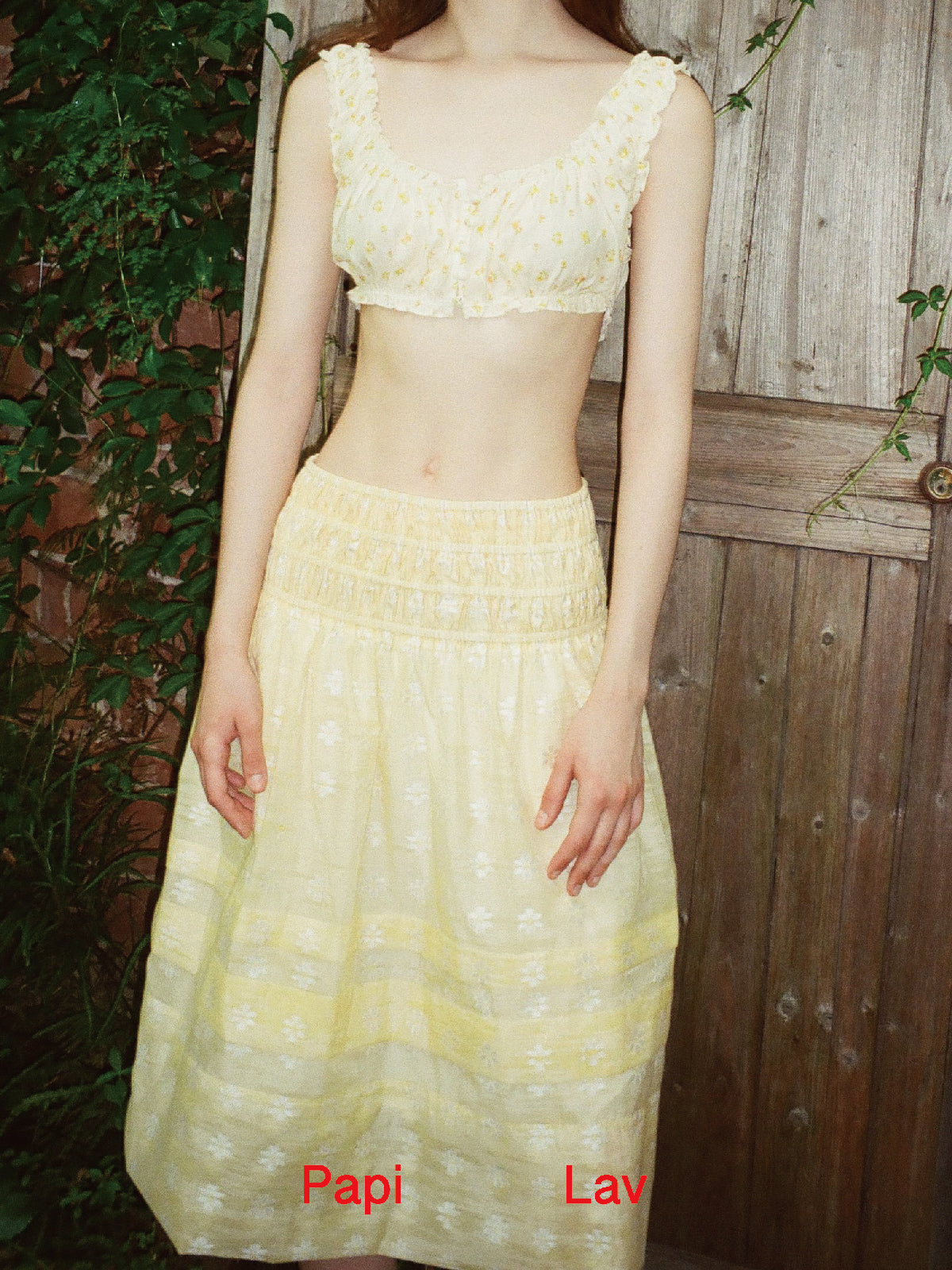 YELLOW PRINT MANMAN BRA