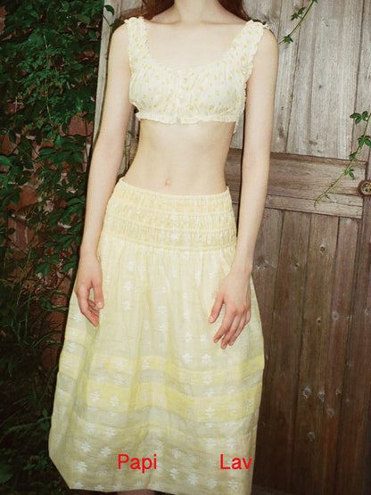 YELLOW PRINT MANMAN BRA