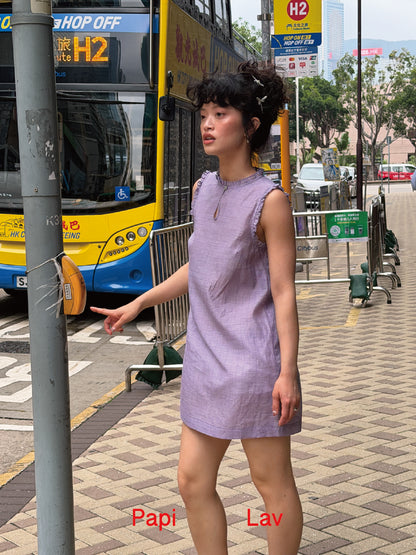 PURPLE CHECK LILI DRESS x GARBO