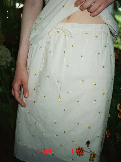DAISY EMBROIDERY WIND CHIME SKIRT SET