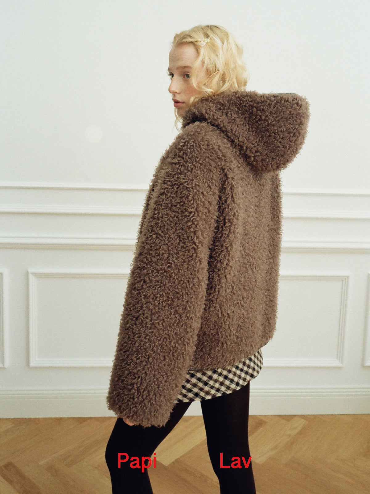CHESTNUT CORA HOODED COAT