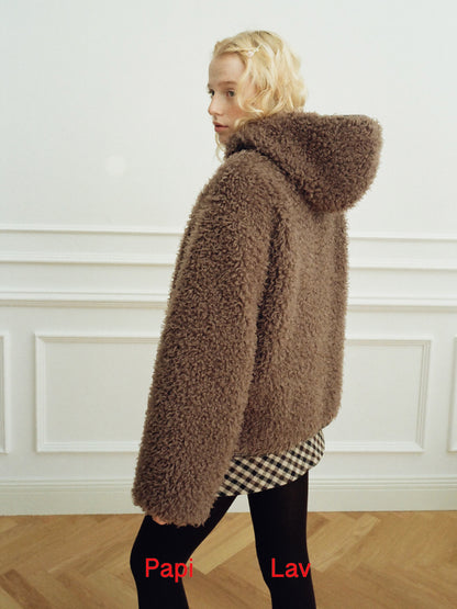 CHESTNUT CORA HOODED COAT