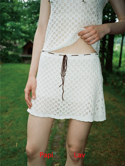 BEIGE BEE KNITTING SET