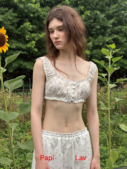 WHITE PRINT MANMAN BRA