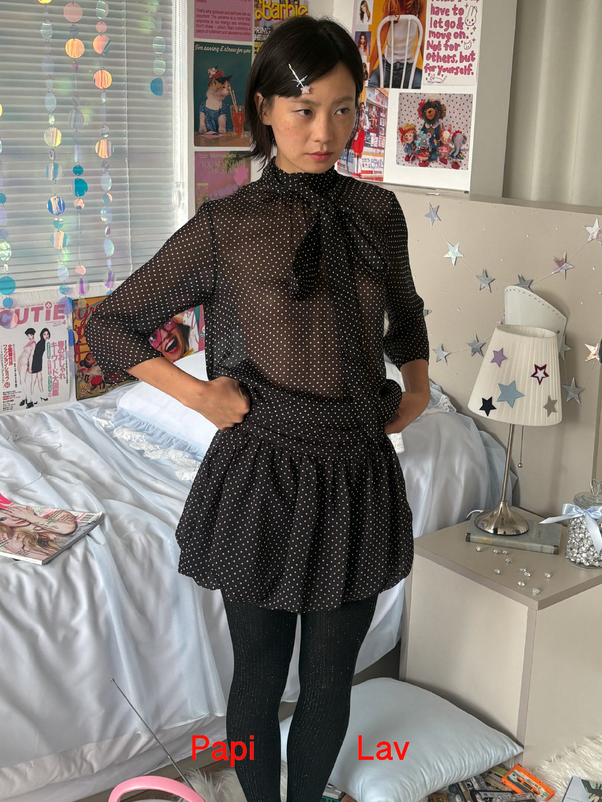 MOONLIGHT CHIFFON TIE SHIRT