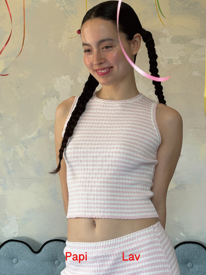 PINK MIMI VEST AND MIMI MINI SKIRT