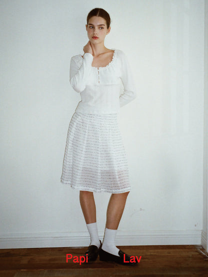 WHITE WELL-EDUCATED TOP
