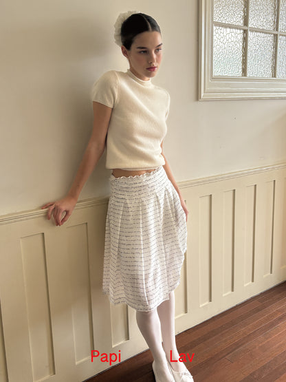DIARY PRINT DIARY PLEATED SKIRT