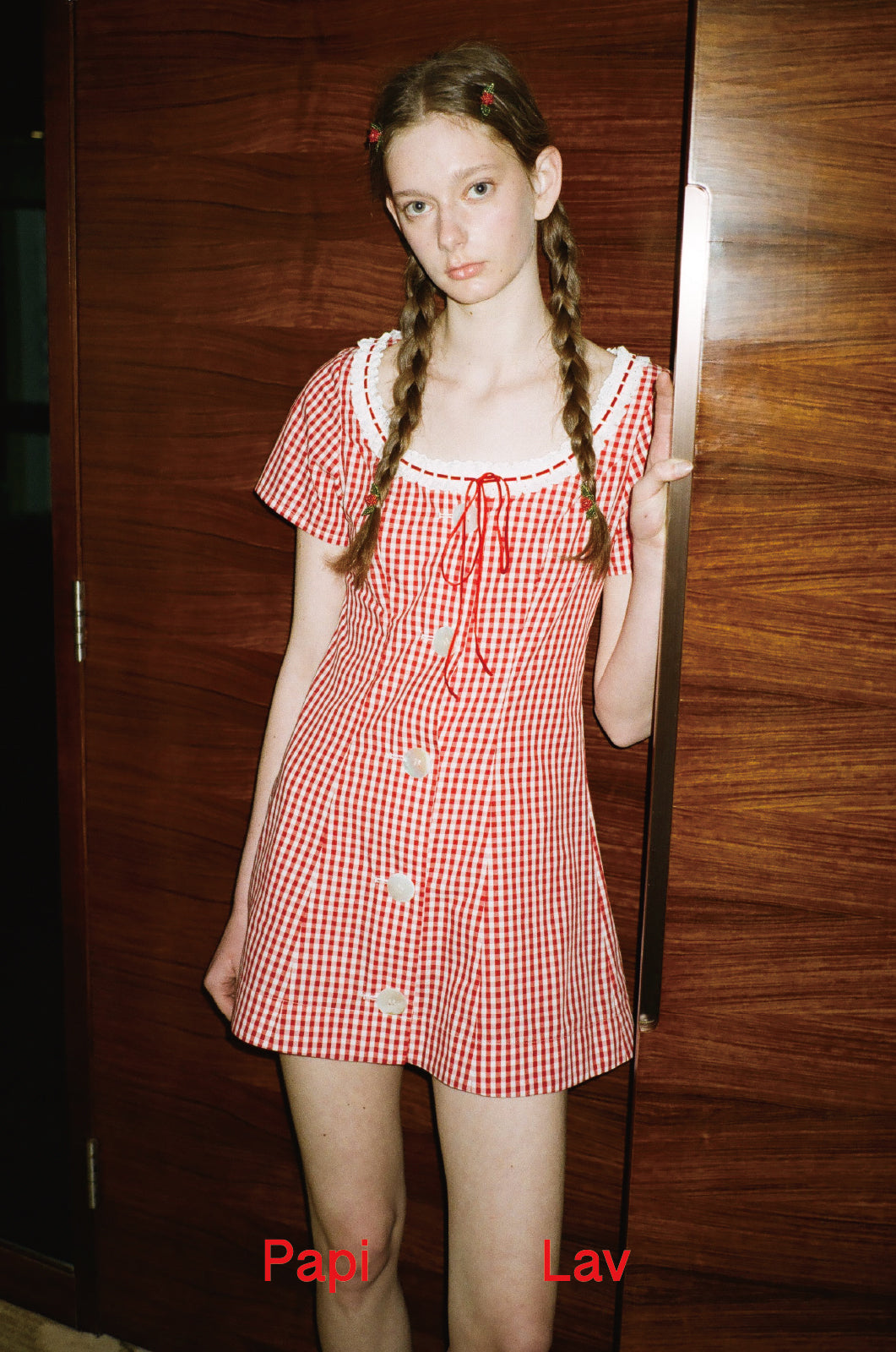 RED GINGHAM WILLOW DRESS