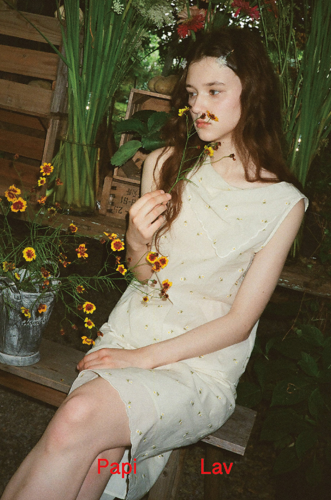 DAISY EMBROIDERY WIND CHIME SKIRT SET