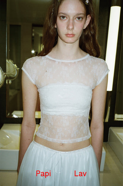 LIGHT PINK MELLOW LACE TOP