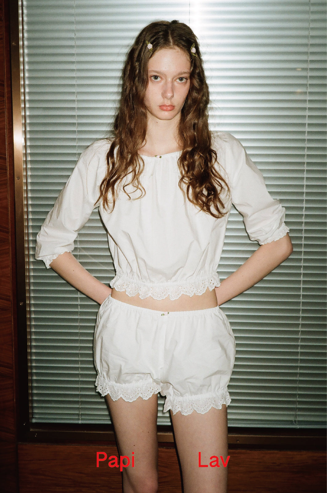 White Lounge Top and Shorts Set