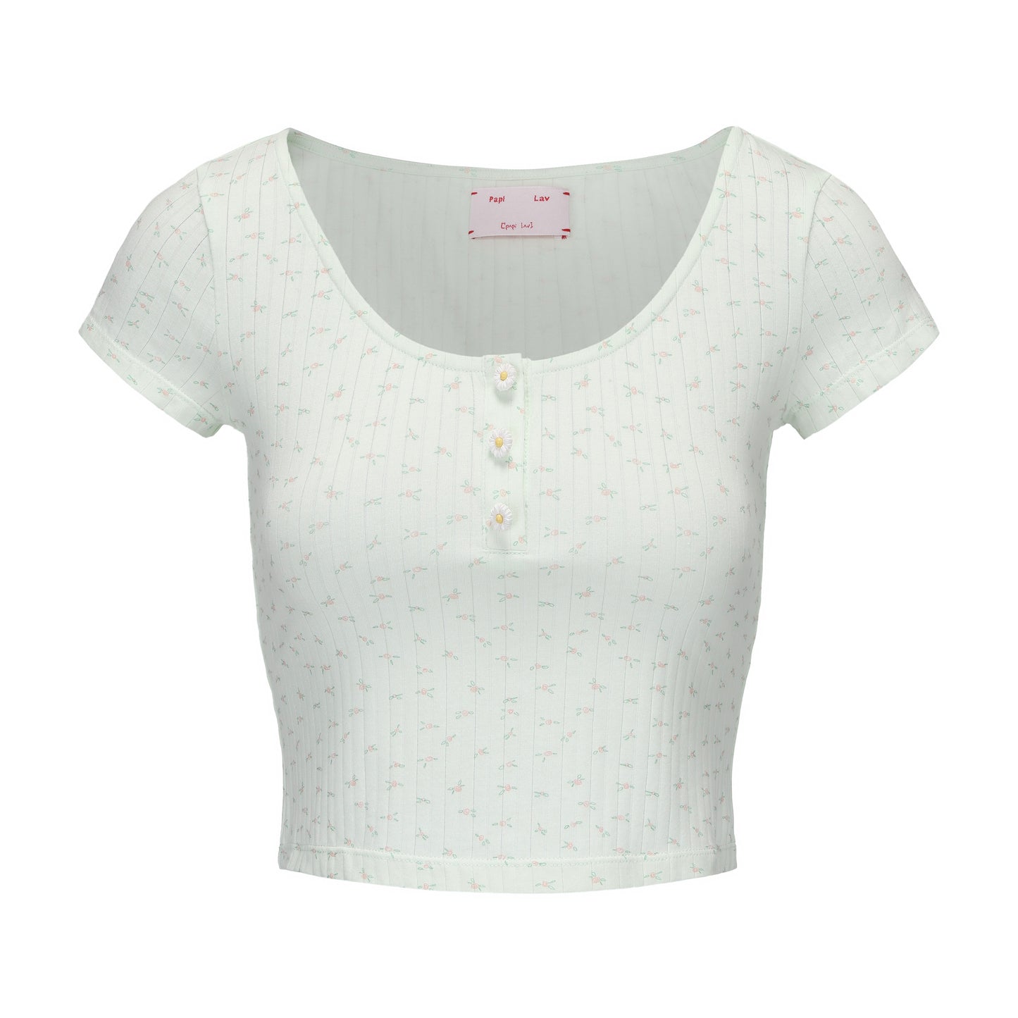 GREEN FLORAL PRINT CHATTER-BOX TOP