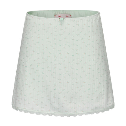GREEN FLORAL PRINT CHATTER-BOX SKIRT