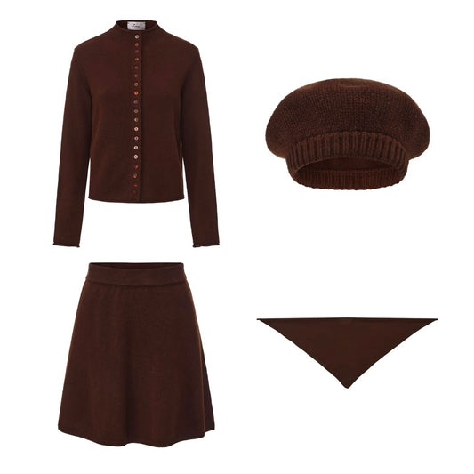 CHOCOLATE BROWN HEART-WARMING SET