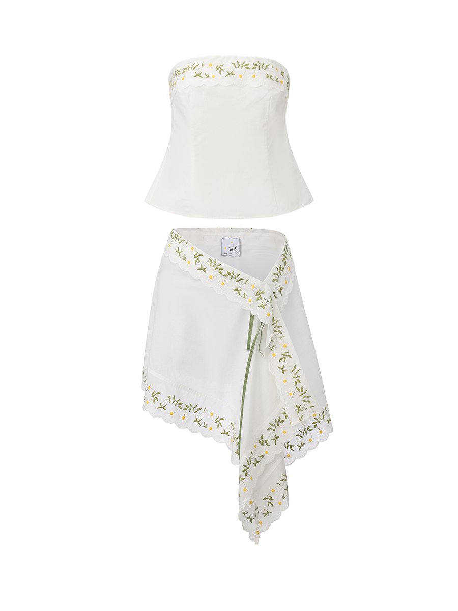 WHITE FLOWER CLUSTER SET