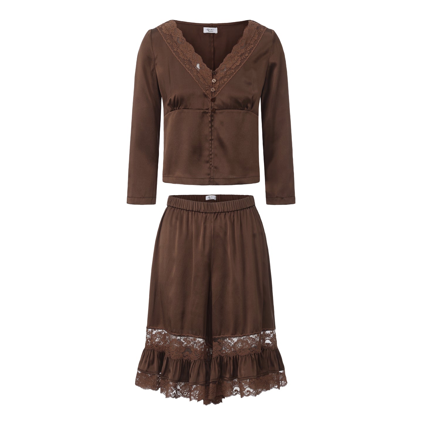 BROWN FENFEN SILK SET x GARBO