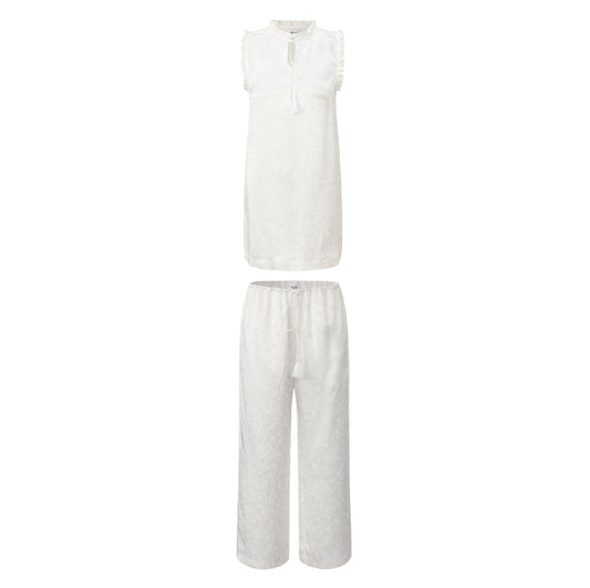 WHITE JACQUARD LILI SET x GARBO