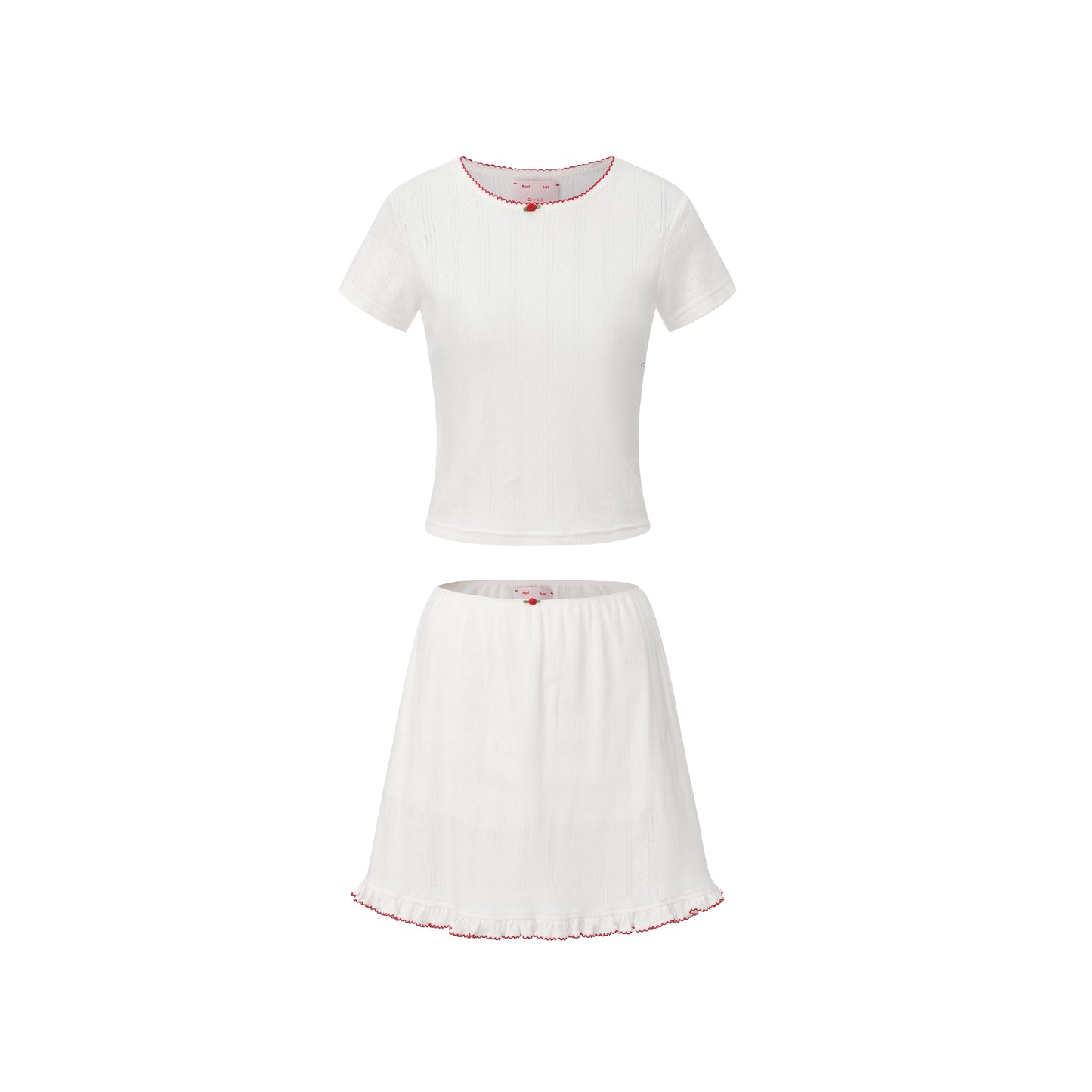 White Breezy Top + Skirt Set