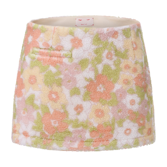 FLORAL PRINT JAMES POLAR FLEECE MINI SKIRT
