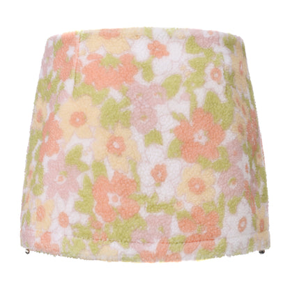 FLORAL PRINT JAMES POLAR FLEECE MINI SKIRT