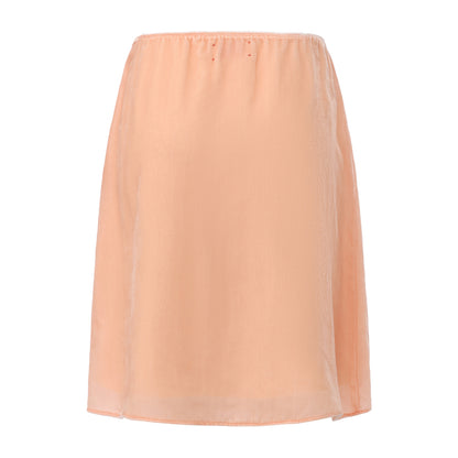 LIGHT CORAL AMBIGUOUS SMOCK TOP AND A-LINE SKIRT