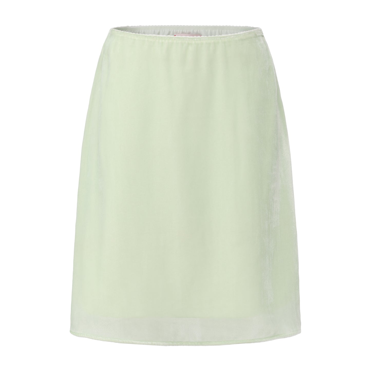 LIGHT GREEN AMBIGUOUS SMOCK TOP AND A-LINE SKIRT
