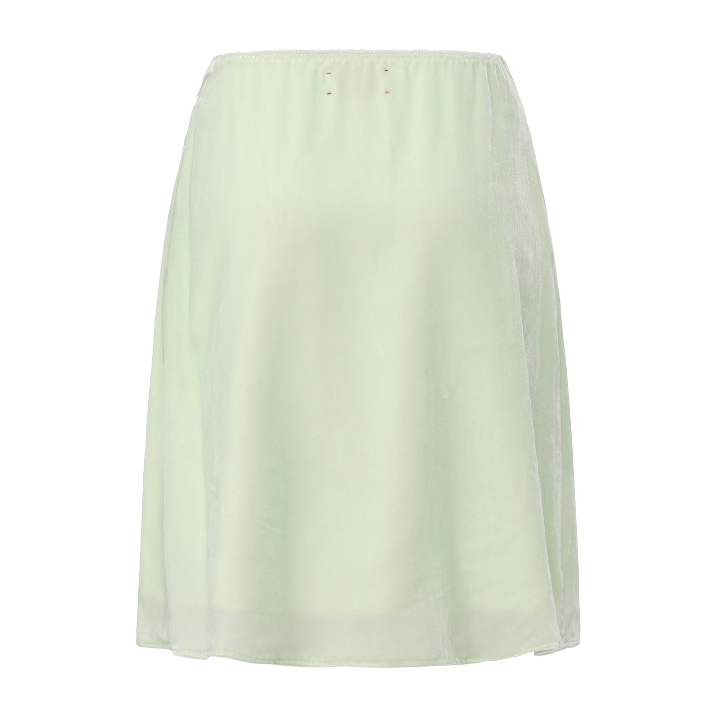 LIGHT GREEN AMBIGUOUS SMOCK TOP AND A-LINE SKIRT
