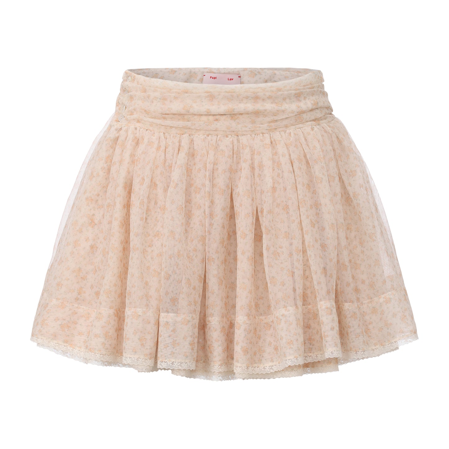BEIGE FLORAL PRINT MOONSTRUCK TUTU SKIRT