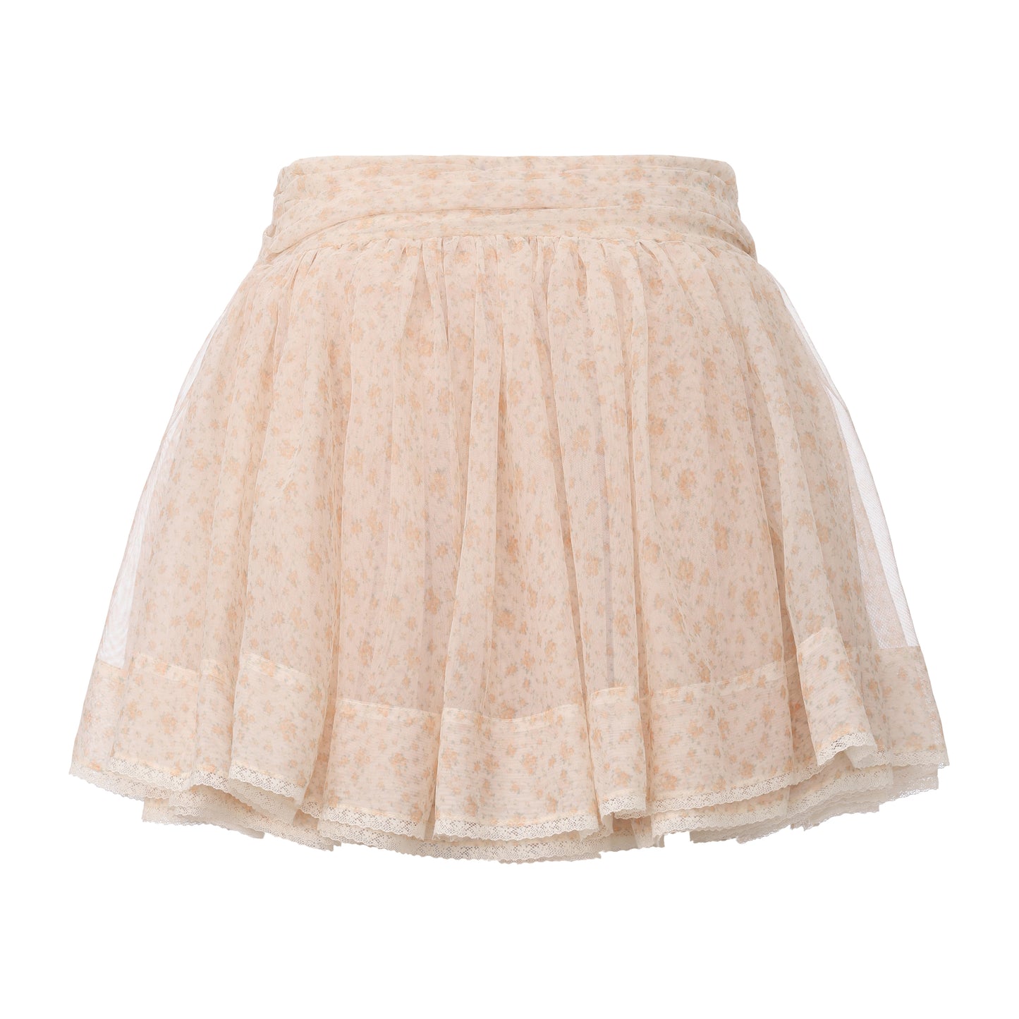 BEIGE FLORAL PRINT MOONSTRUCK TUTU SKIRT