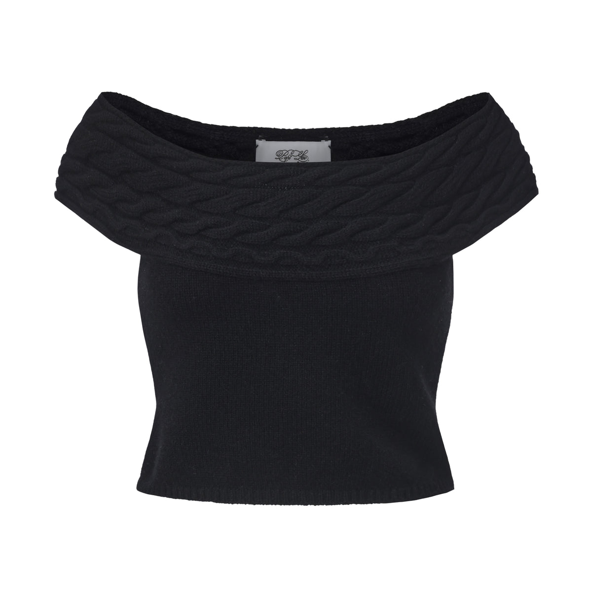 COY OFF-SHOULDER CABLE-KNIT TOP