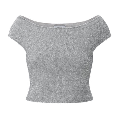 SHINY OFF-SHOULDER TOP
