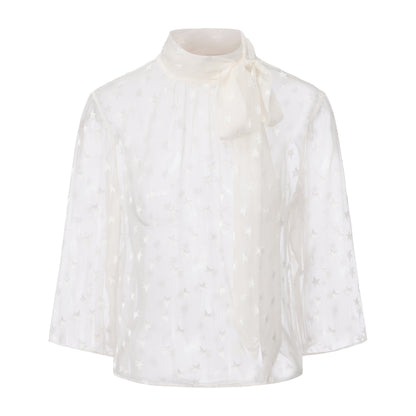 MOONLIGHT CHIFFON TIE SHIRT