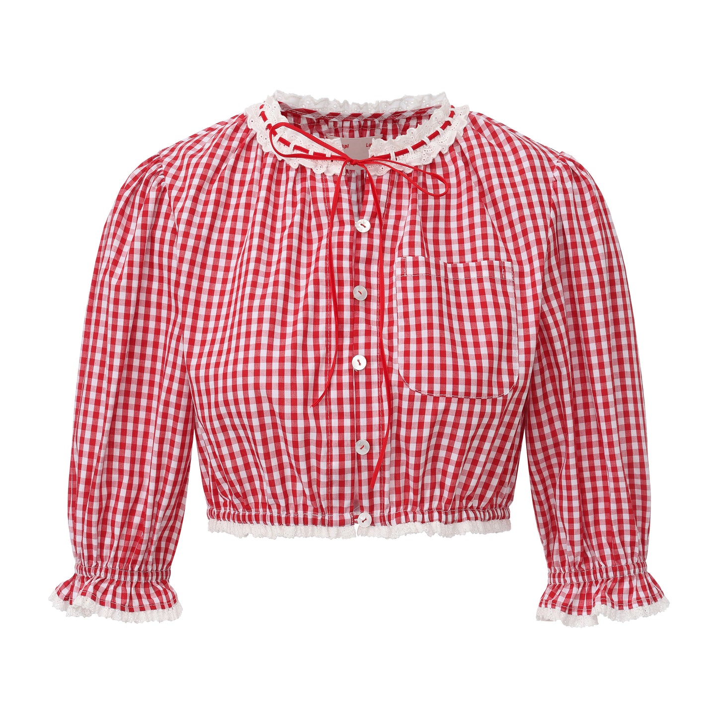 Red Gingham Lovie Top + Skirt Set