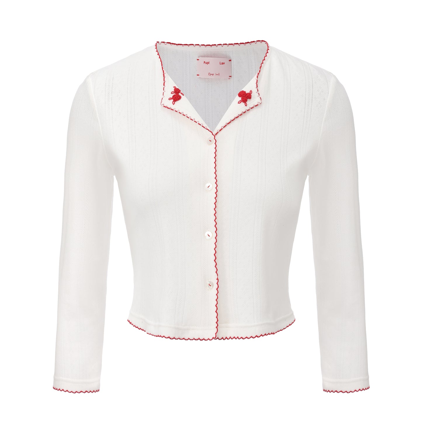 RED ROSE BRUNCH CARDIGAN