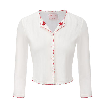RED ROSE BRUNCH CARDIGAN