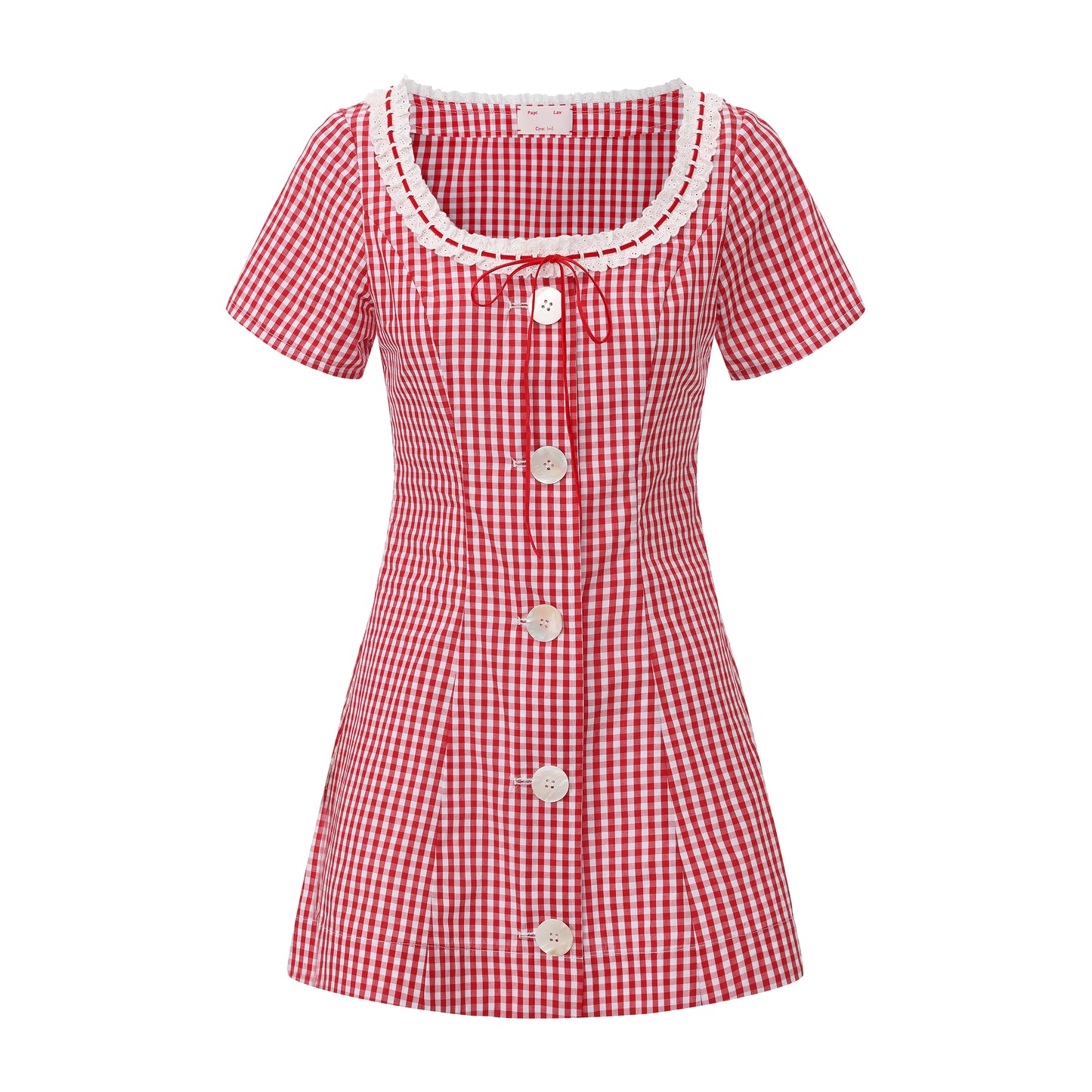 RED GINGHAM WILLOW DRESS