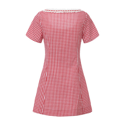RED GINGHAM WILLOW DRESS