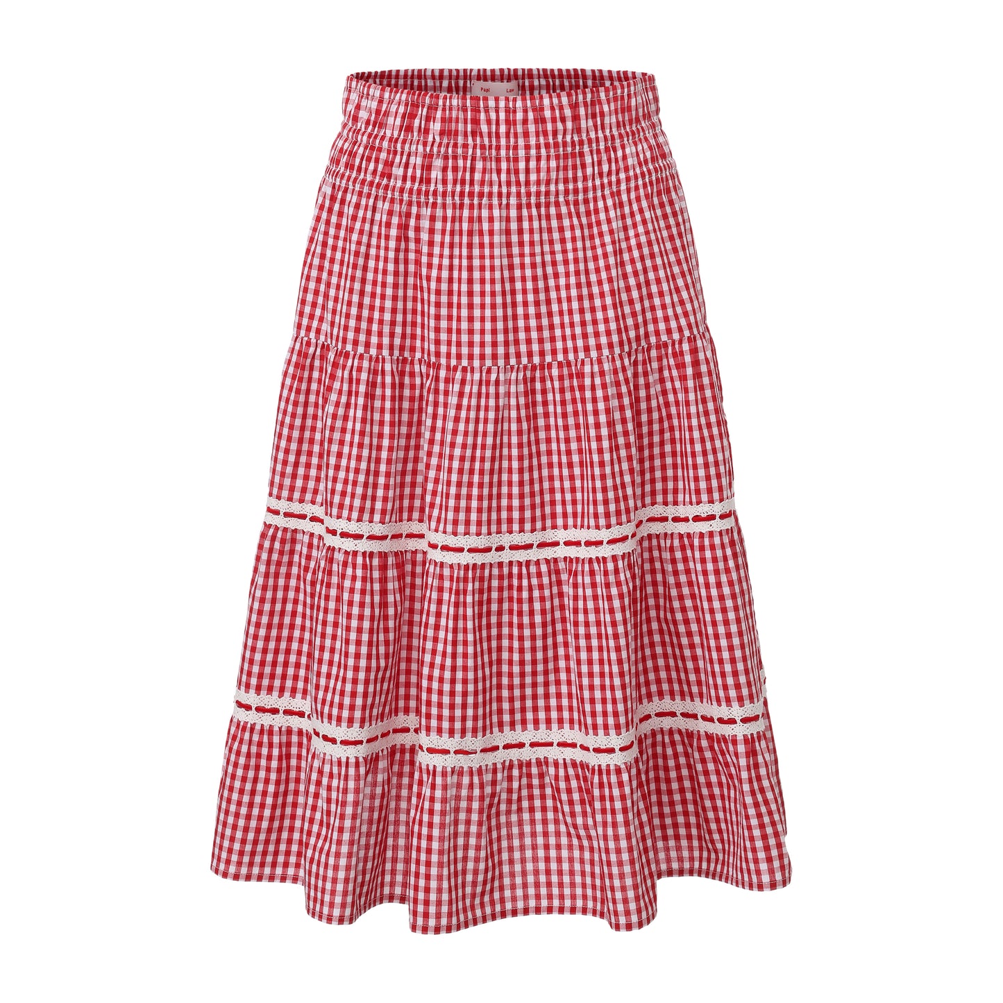 Red Gingham Lovie Top + Skirt Set
