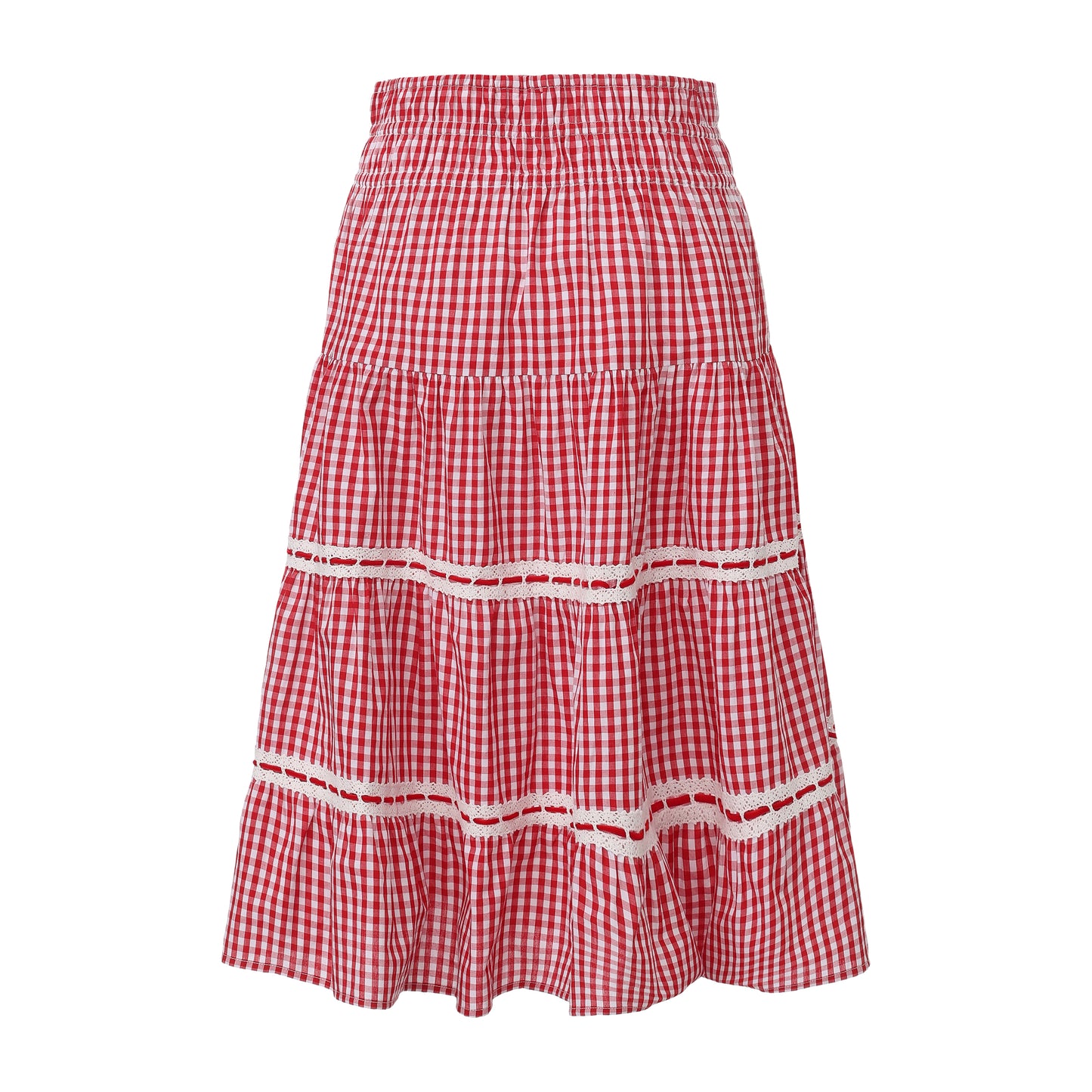 Red Gingham Lovie Top + Skirt Set