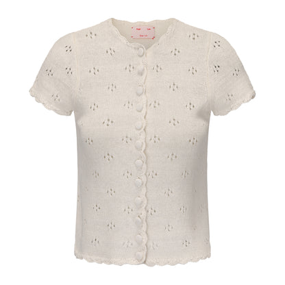 BEIGE DEMURE TOP